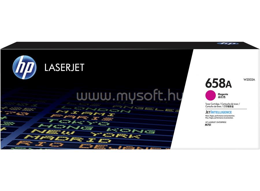 HP 658A Eredeti bíbor LaserJet tonerkazetta (6000 oldal)