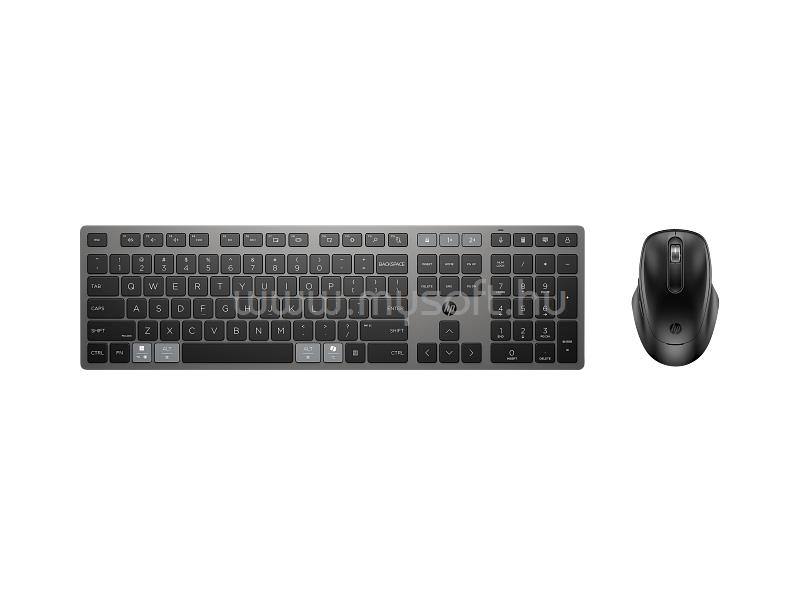 HP 720 többeszközös vezeték nélküli billentyűzet + egér (magyar, fekete)