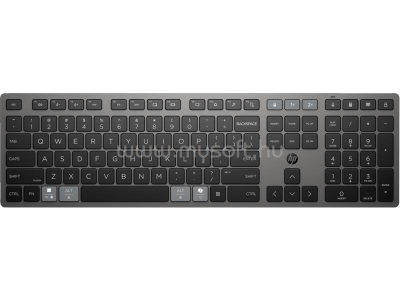 HP 720 többeszközös vezeték nélküli billentyűzet (magyar, fekete)