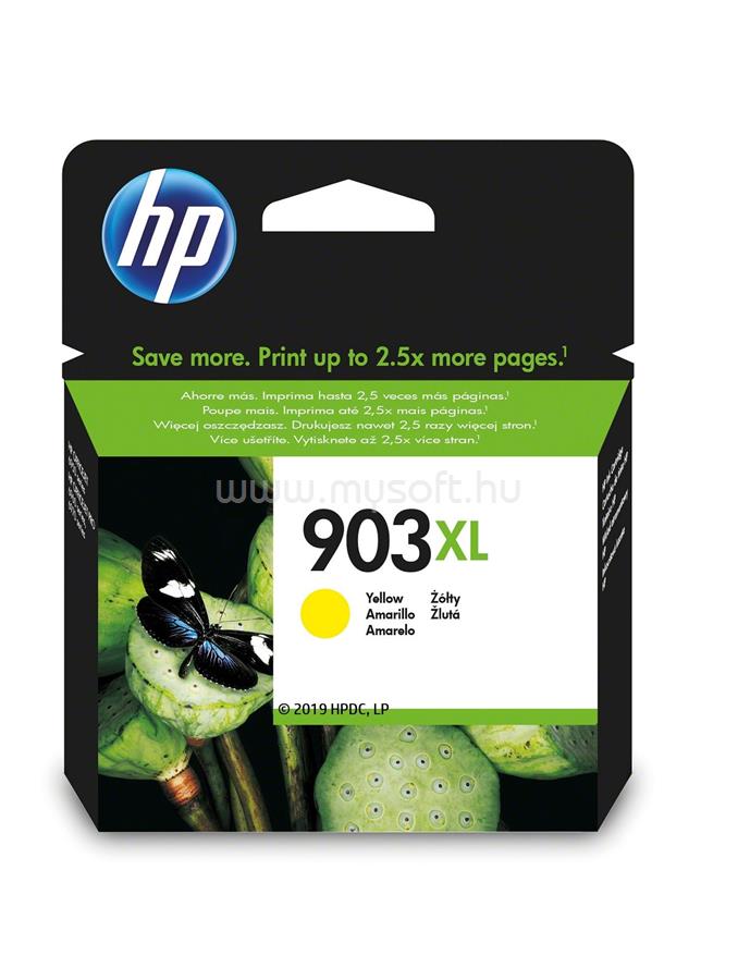 HP 903XL Eredeti sárga nagy kapacitású tintapatron (750 oldal)