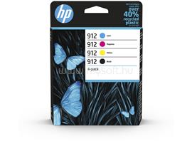 HP 912 Eredeti fekete/cián/bíbor/sárga multipakk tintapatronok (1x300 oldal/3x315 oldal) 6ZC74AE small
