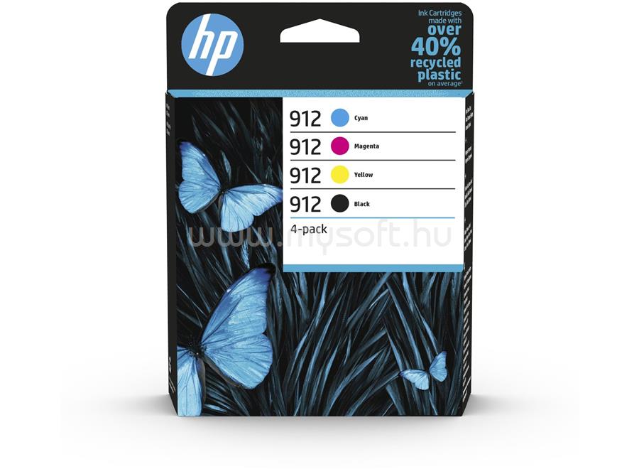 HP 912 Eredeti fekete/cián/bíbor/sárga multipakk tintapatronok (1x300 oldal/3x315 oldal)