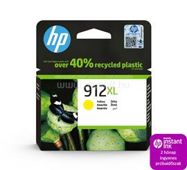 HP 912XL Eredeti sárga nagy kapacitású tintapatron (825 oldal) 3YL83AE small