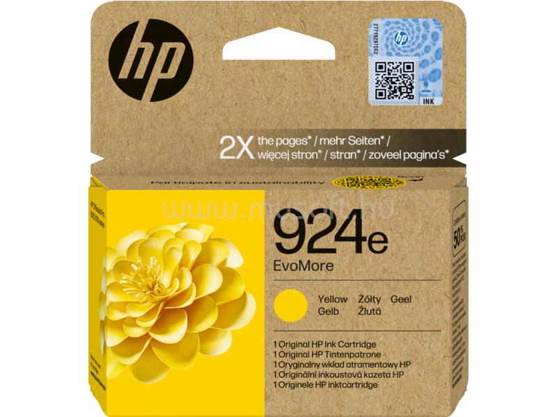 HP 924e Eredeti sárga EvoMore tintapatron (800 oldal)