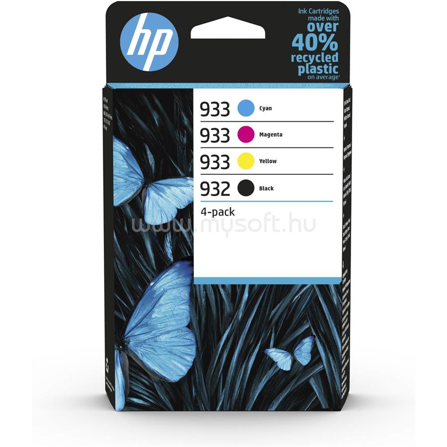 HP 932/933 Eredeti fekete/cián/bíbor/sárga multipakk tintapatronok (1x400 oldal/3x330 oldal)