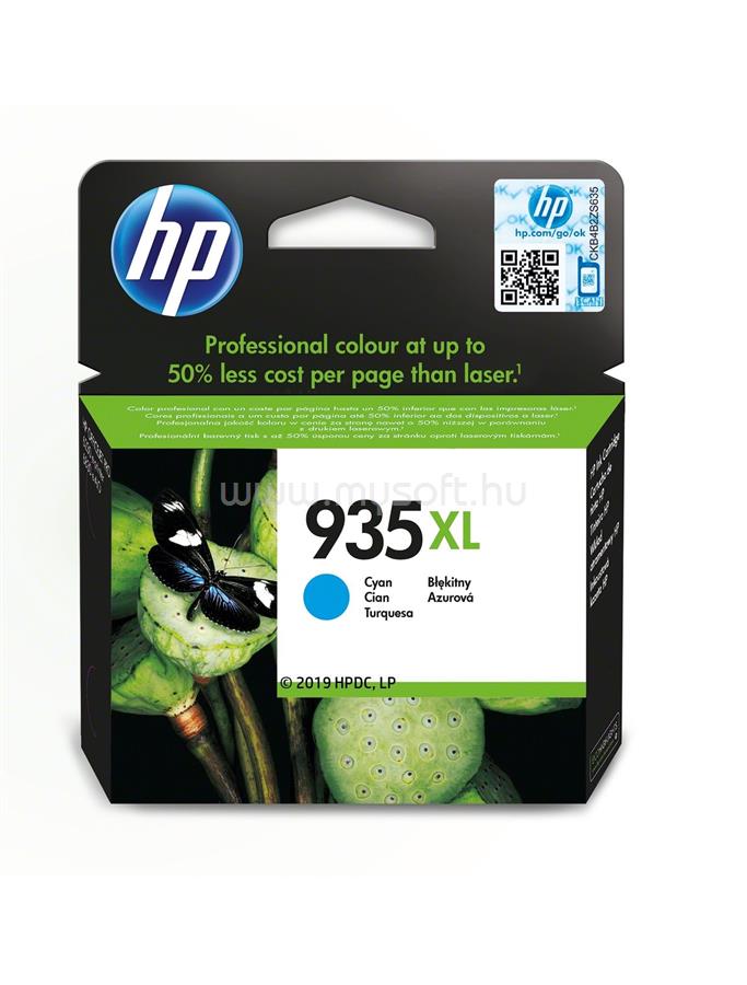 HP 935XL Eredeti cián nagy kapacitású tintapatron (825 oldal)