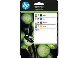 HP 937 Eredeti fekete/cián/bíbor/sárga multipakk tintapatronok (1x450 oldal/ 3x800 oldal) 6C400NE small