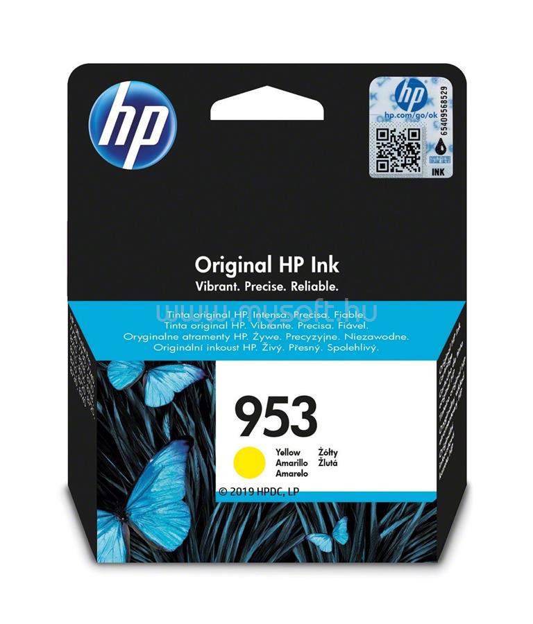 HP 953 sárga eredeti tintapatron (700 oldal)