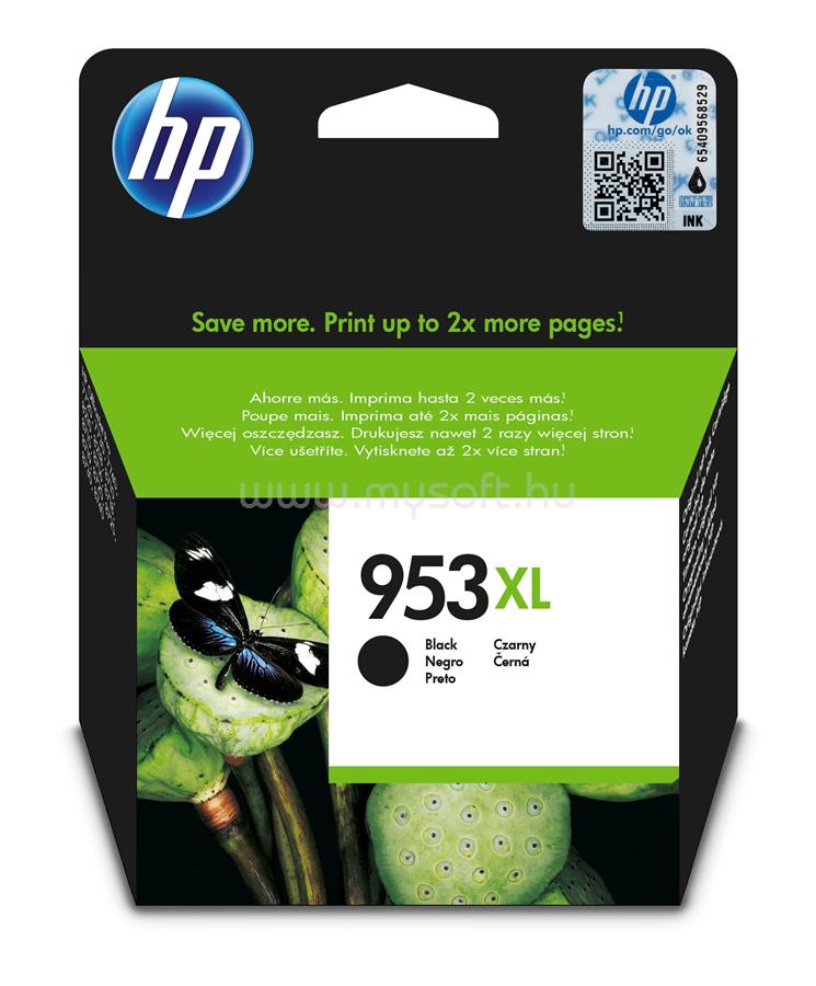 HP 953XL Eredeti fekete nagy kapacitású tintapatron (2000 oldal)