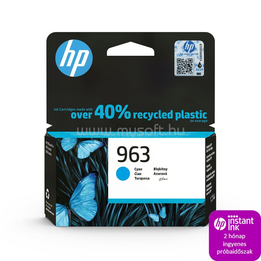 HP 963 Eredeti cián tintapatron (700 oldal)