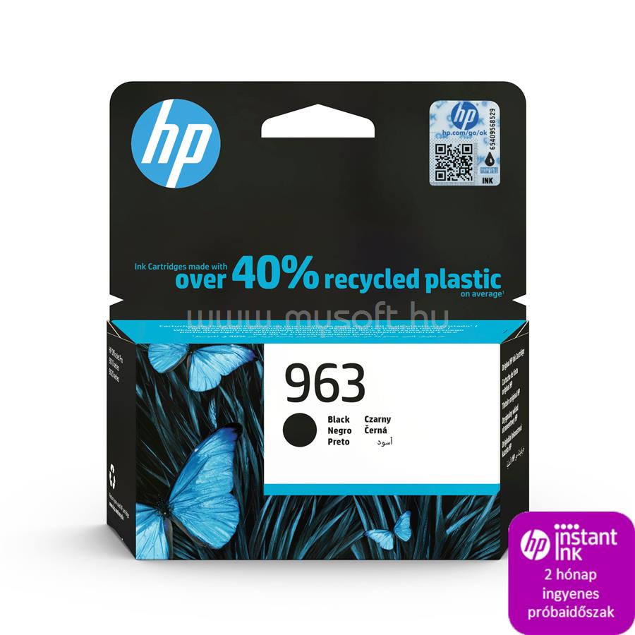 HP 963 Eredeti fekete tintapatron (1000 oldal)