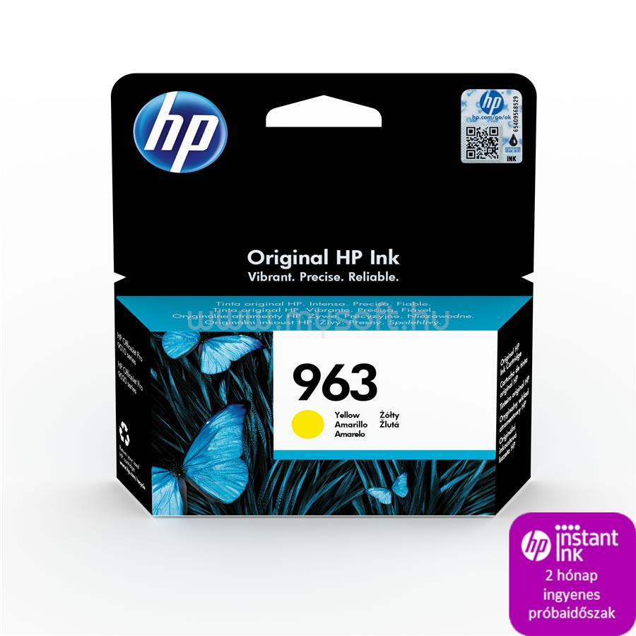 HP 963 Eredeti sárga tintapatron (700 oldal)