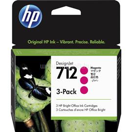 HP 712 Eredeti bíbor DesignJet multipakk tintapatronok (3x29ml) 3ED78A small