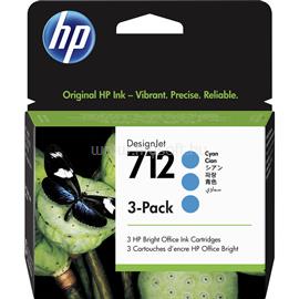 HP 712 Eredeti cián DesignJet multipakk tintapatronok (3x29ml) 3ED77A small