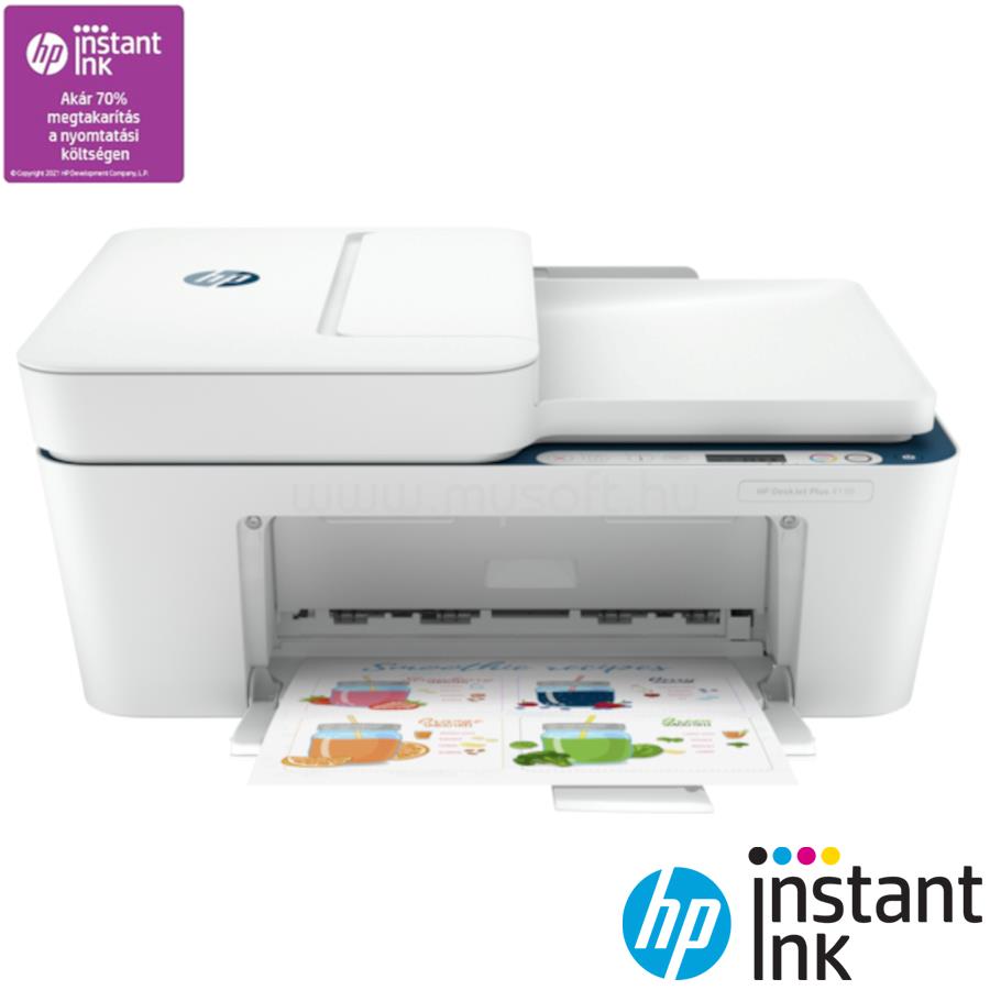 HP DeskJet Plus 4130E színes multifunkciós tintasugaras nyomtató, HP+ 6 hónap Instant Ink előfizetéssel