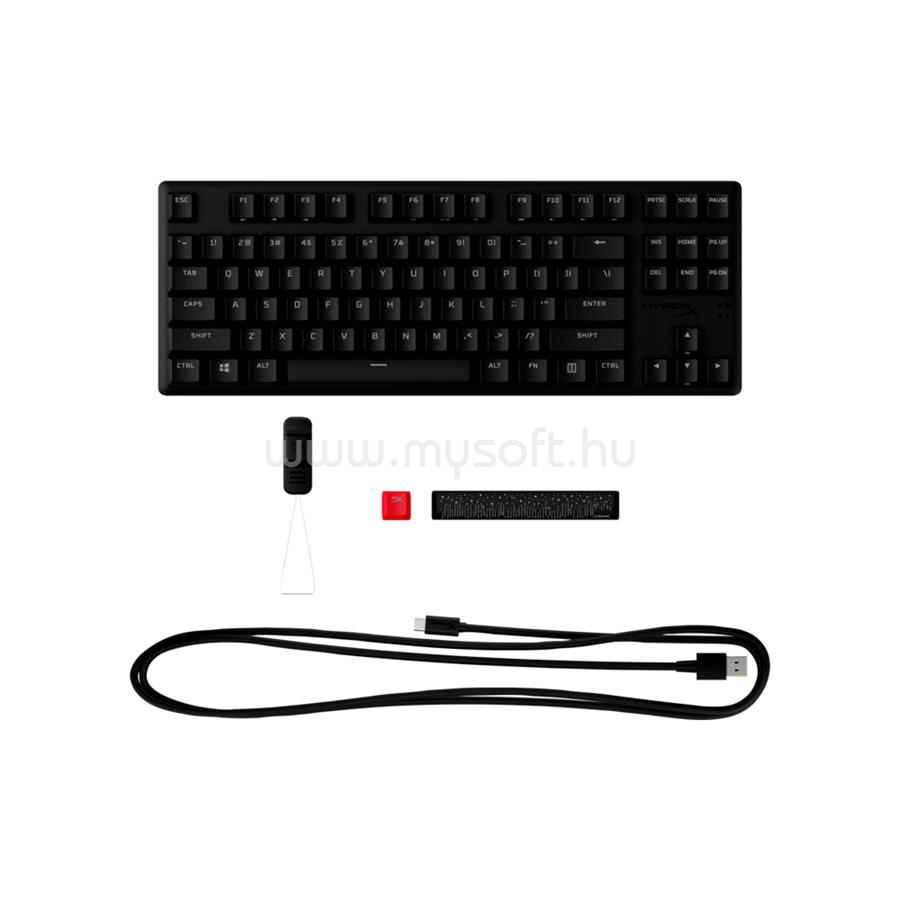 HP HYPERX Alloy Origins Core PBT mechanikus gamer vezetékes billentyűzet amerikai angol lokalizáció (fekete)