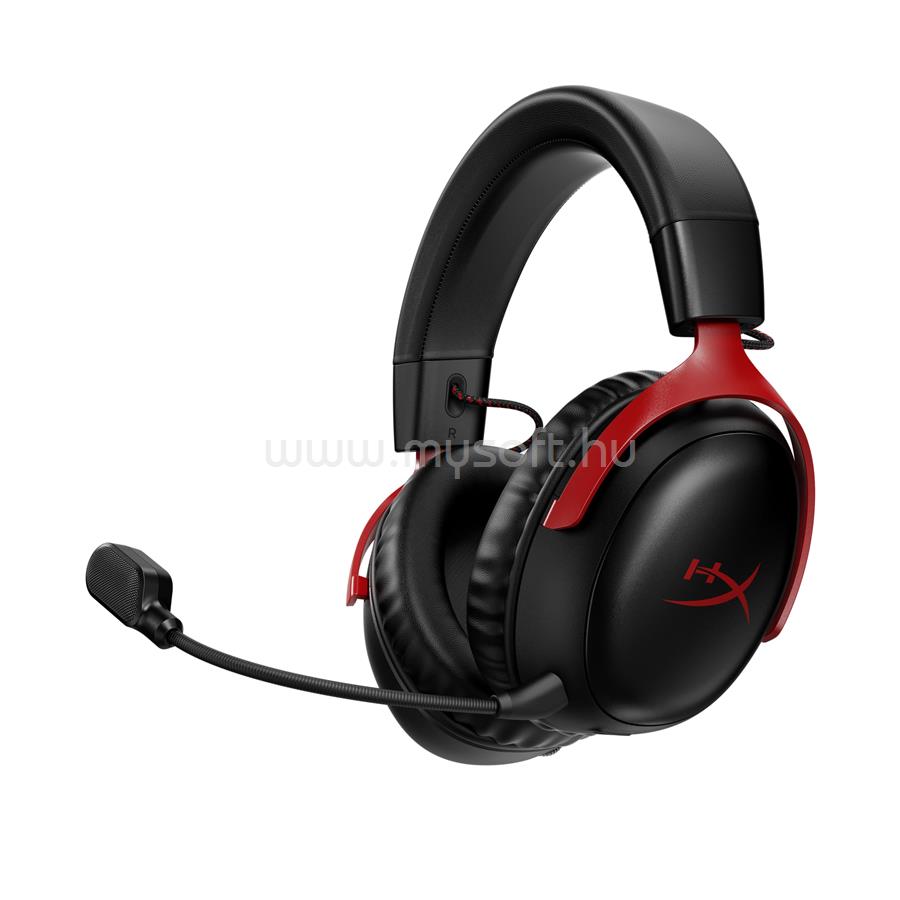 HP HYPERX Cloud III vezeték nélküli gamer headset (fekete-piros)