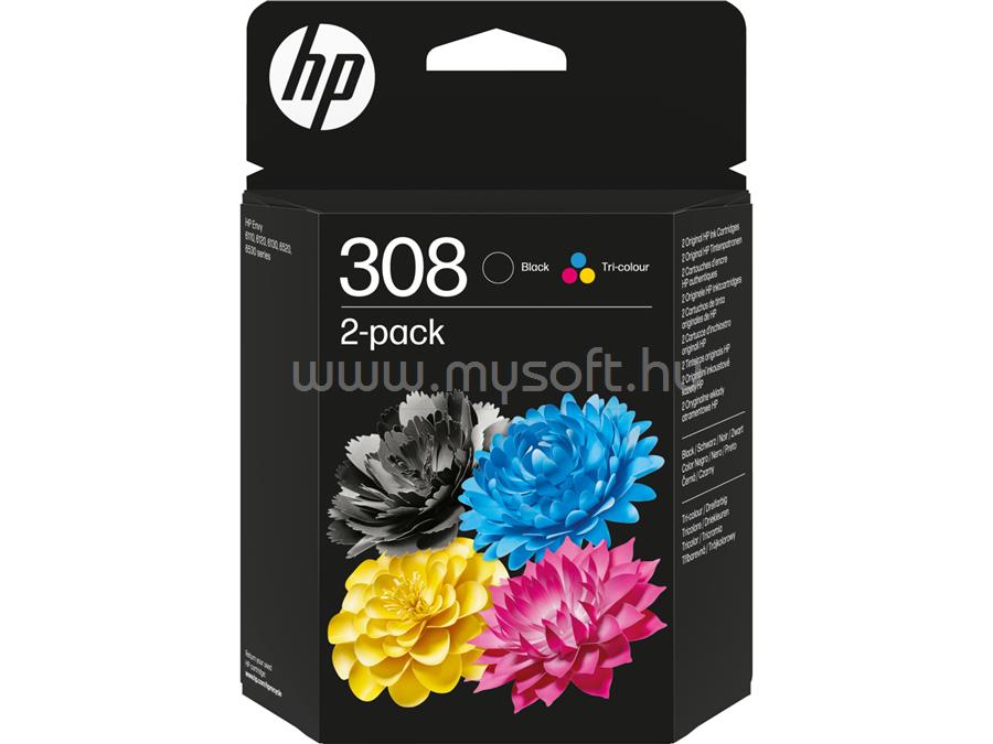 HP No.308 Eredeti fekete/háromszínű multipack tintapatronok
