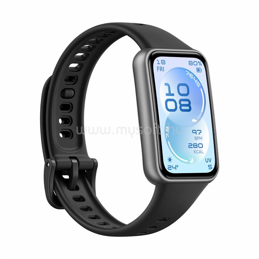 HUAWEI BAND 11 okoskarkötő aktivitásmérő, szilikon szíj, FEKETE