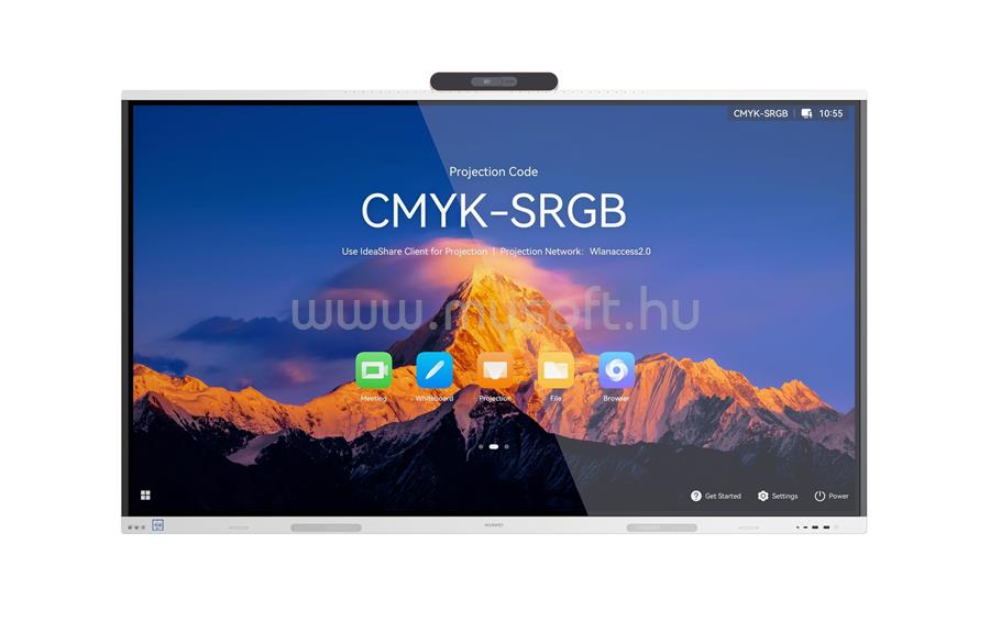 HUAWEI eKit IdeaHub S3 Interaktív kijelző, 86", 4K+CAM, HDMI, USB Type-A/C, Wi-Fi 6, RJ45 - IHS3-86SA, 1y