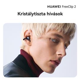 HUAWEI FREECLIP 2 bluetooth fülhallgató SZTEREO v6, zajszűrő + töltőtok, FEKETE HUAWEI_55038692 small