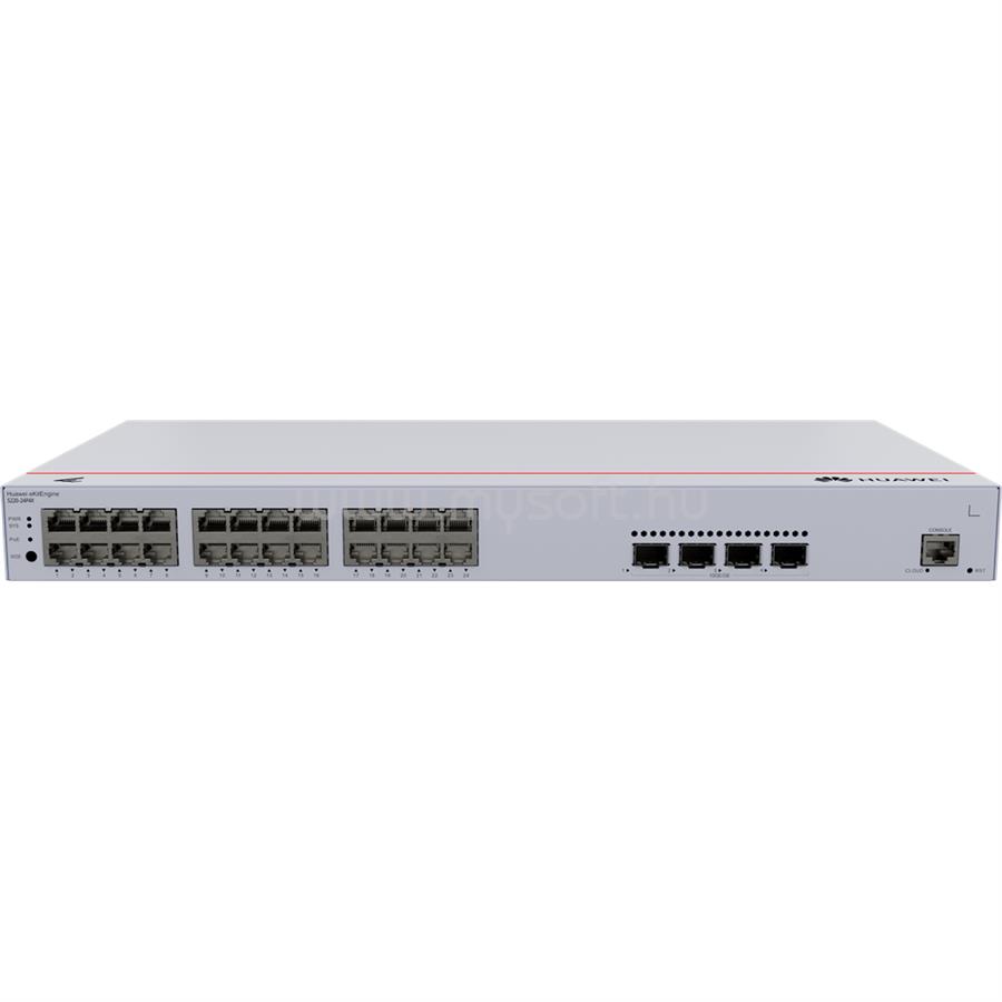 HUAWEI S220-24P4X Switch 24x1000Mbps (400 W, PoE+) + 4x10GE (SFP+) + 1konzol port