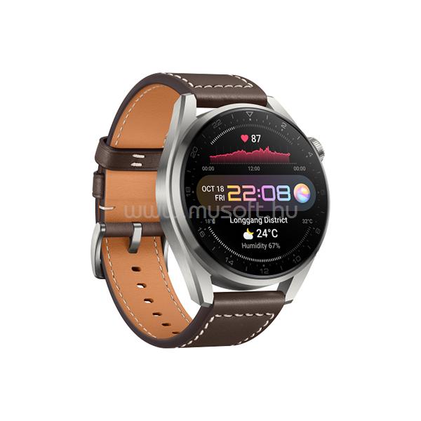 HUAWEI Smart Watch 3 Pro Galileo-L40E Titanium,CEE&Nordic, Brown Leather Strap