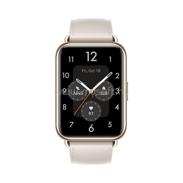 HUAWEI Watch Fit 2 bőr pántos okosóra (fehér)