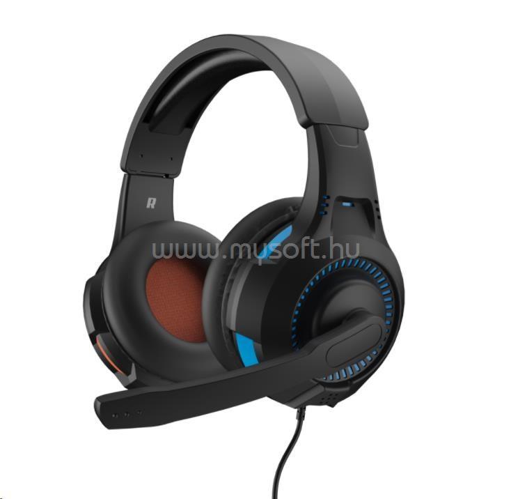 HYPERKIN ARMOR3 SOUNDTAC Nintendo/PS/XBOX/PC/Mac unvierzális vezetékes gamer headset (kék-narancs))