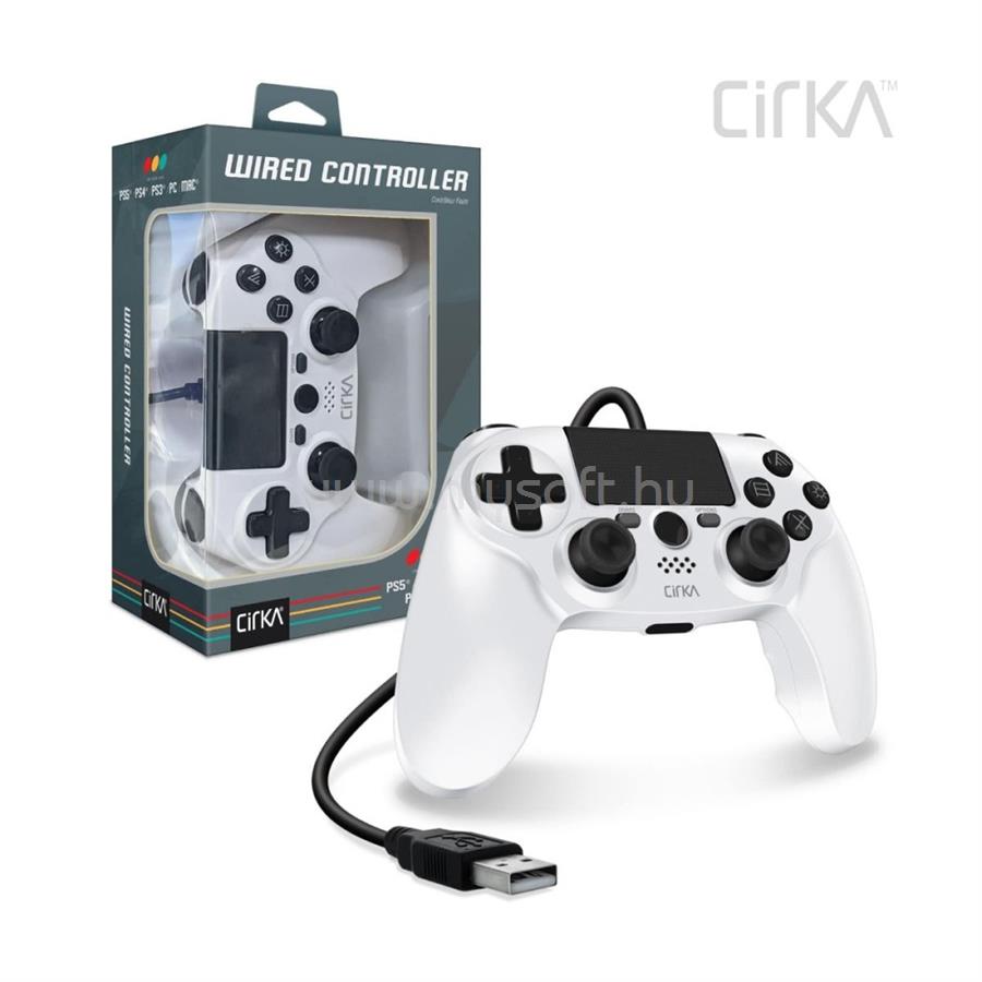 HYPERKIN CIRKA NUFORCE PS4/PC/Mac vezetékes kontroller (fehér)