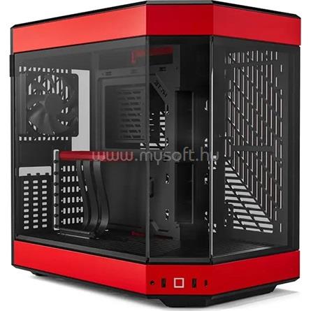 HYTE Y60 piros-fekete (táp nélküli) ablakos E-ATX ház