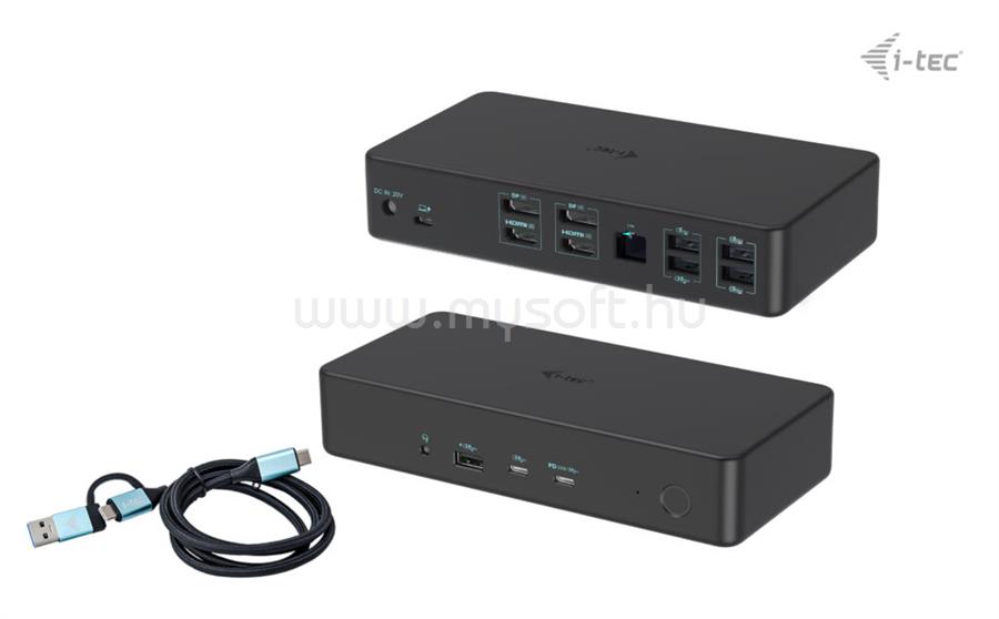 I-TEC USB 3.0 / USB-C / Thunderbolt 3 Professional Dual 4K Display Docking Station Gen. 2 + Power Delivery 100W