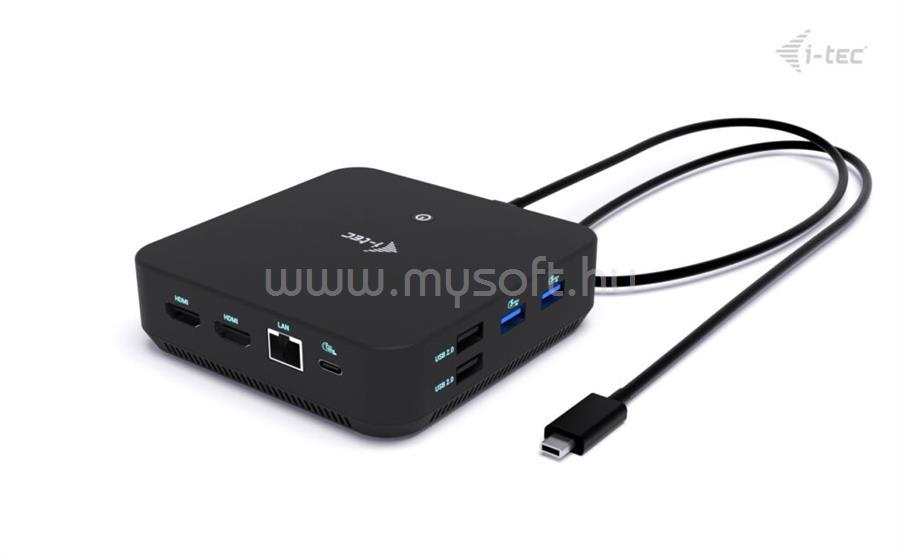 I-TEC USB-C DP Dual HDMI Docking Station with Power Delivery 100 W + i-tec Universal Charger 100W