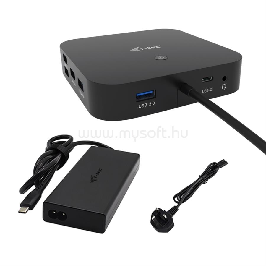 I-TEC USB-C HDMI DP Docking Station with Power Delivery 100 W + i-tec Universal Charger 100 W
