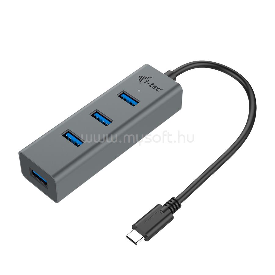 I-TEC USB-C METAL 4-PORT HUB PASSIVE 4XUSB 3.0 TB3 COMP