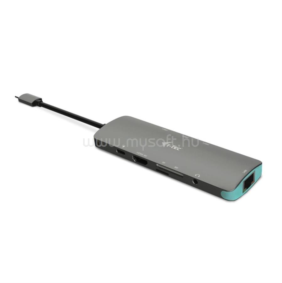 I-TEC USB-C Metal Nano Dock 4K HDMI + Power Delivery 100 W dokkoló állomás (szürke)