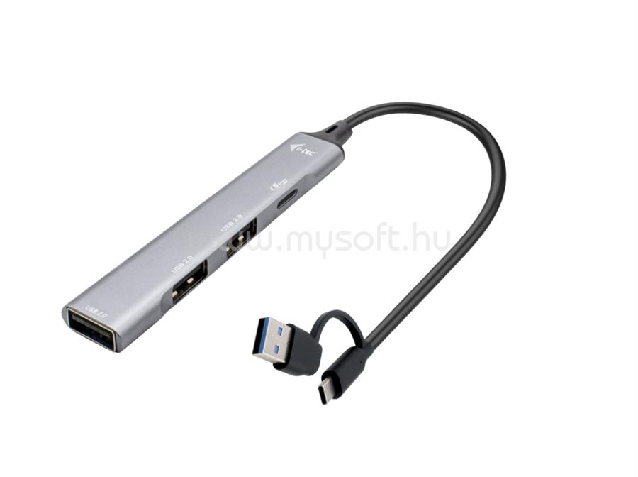 I-TEC USB-C/USB-A Metal HUB 1x USB-C + 3x USB 2.0