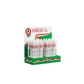 ICO Golyóstoll 0,8mm, nyomógombos kokárdás, 48 db/display, írásszín kék ICO_54794 small