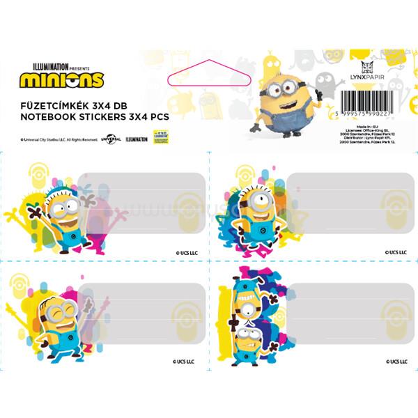 ICO Minions 4db/ív füzetcímke