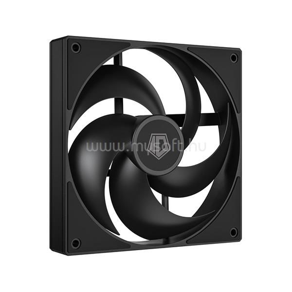 ID-COOLING Cooler 12cm - AS-140-K (24,9dB, max. 122,66 m3/h, 4pin, PWM, 12cm, fekete)