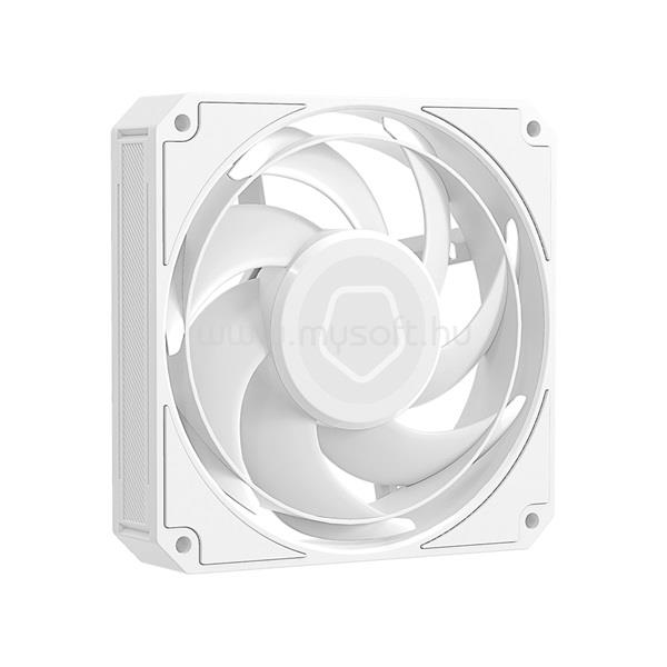 ID-COOLING Cooler 12cm - AT-120-W (36,5dB, max.141,01 m3/h, 4pin, PWM, 12cm, fehér)