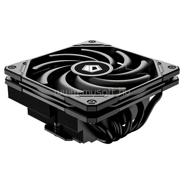 ID-COOLING CPU Cooler - IS-55 BLACK (Low profile, 31,2dB; max. 92,76 m3/h; 4pin csatlakozó, 5 db heatpipe, 12cm, PWM)