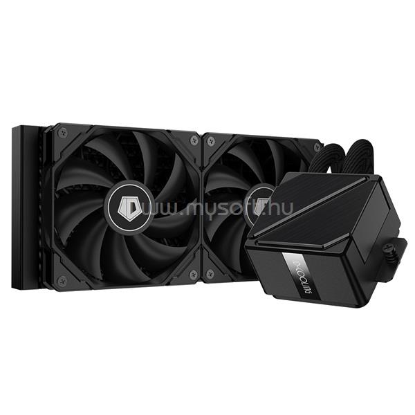 ID-COOLING CPU Water Cooler - DASHFLOW 240 BASIC BLACK (15.2~35.2dB; max. 140,16 m3/h; 2x12cm, fekete)