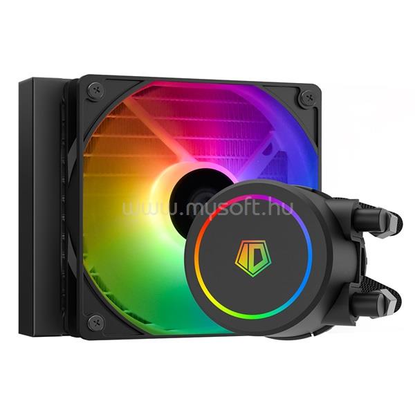 ID-COOLING FX120 ARGB CPU vízhűtés (35,2dB; max. 129,39 m3/h; 12cm, A-RGB LED, fekete)