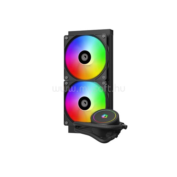 ID-COOLING CPU Water Cooler - FX240 ARGB (35,2dB; max. 129,39 m3/h; 2x12cm, A-RGB LED, fekete)