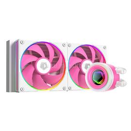 ID-COOLING CPU Water Cooler - FX240 INF PINK (29.9dB; max. 132,52 m3/h; 2x12cm, A-RGB, rózsaszín) FX240_INF_PINK small