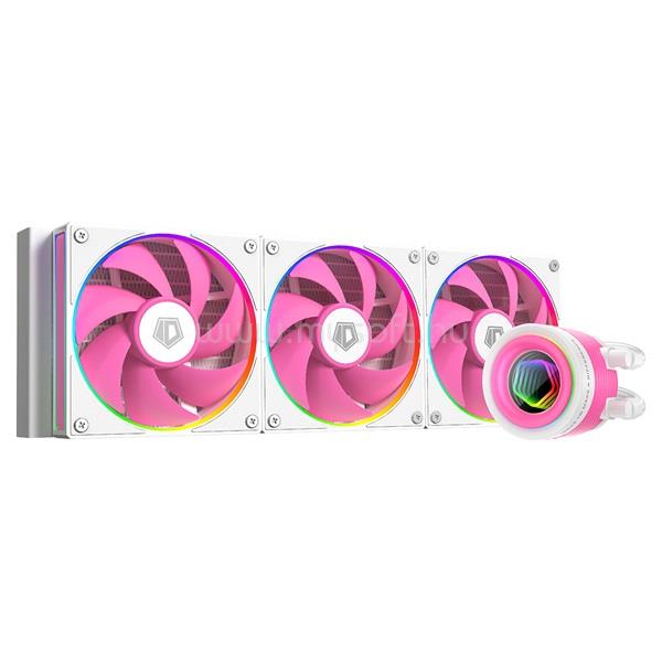 ID-COOLING CPU Water Cooler - FX360 INF PINK (29.9dB; max.132,52 m3/h; 3x12cm, A-RGB, rózsaszín)