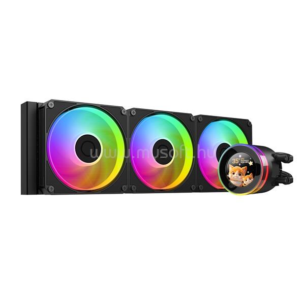 ID-COOLING CPU Water Cooler - Space SL360 V2 (25dB; max. 135,41 m3/h; 3x12cm, A-RGB LED, fekete)