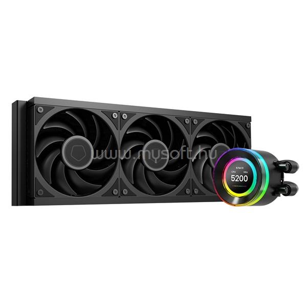 ID-COOLING CPU Water Cooler - Space SL360 V2 PLUS (25dB; max. 150,78 m3/h; 3x12cm, A-RGB LED, fekete)