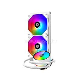 ID-COOLING CPU Water Cooler - ZOOMFLOW 240 XT SNOW (13.8-30.5dB; max. 126,57 m3/h; 2x12cm, A-RGB LED) ZOOMFLOW_240_XT_SNOW small